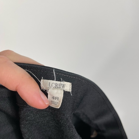 J. Crew Pixie Pant Ponte Knit Seam Stretch Tapered Legging Charcoal Gray 4R - Picture 14 of 16